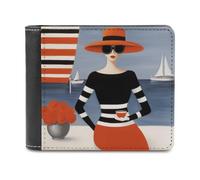 ducanll Abstract Art Wallet for Men with Money Clip or Credit Card Holder - RFID Blocking Wallet for Men - Geometric Woman Men Wallet Available in Multiple Styles