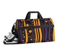 ducanll Abstract Gym Bags for Men Women, 43L Medium Sports Line Pattern Travel Duffel Bag for Men with Shoe Compartment,Carry on Bags for Airplanes Women