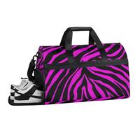 ducanll Art Patterns Gym Bag for Men- 43L Large Duffle Bag for Travel, Zebra Print Travel Bag with Shoe Compartment-Personal Item Travel Bag Weekender Bags for Women