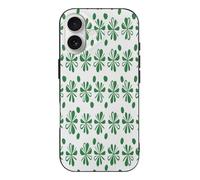 ducanll Clover Texture iPhone 17 Shockproof Military-Grade Protection, White Background Phone Case for iPhone 17, 6.3 inch 2025