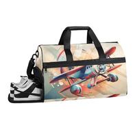 ducanll Geometric Art Gym Duffle Bag for Men, Glider Patterns Waterproof Sports Duffle Bag for Travel Weekender Bags for Women Overnight Bag with Shoes Compartment