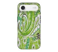 ducanll Green Compatible with iPhone 17 Air Case, Shockproof Protective Bumper Slim Soft Paisley Flowers Phone Cover for Women 2025 6.5"