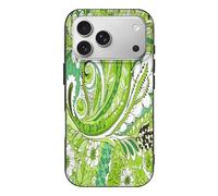 ducanll Green iPhone iPhone 17 Pro Case Paisley Flowers 17 Pro Phone Case Slim Shockproof Women Men Protective Cover Cases for iPhone17 Pro 6.3