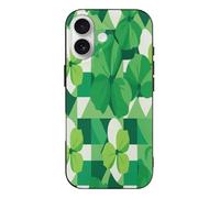 ducanll Green TPU Case for iPhone 17 Abstract Clover 17 iPhone Case Slim Shockproof Women Men Protective Cover Cases for iPhone17, 6.3"-2025