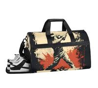 ducanll Sports Gym Bag for Womens Mens with Shoes Compartment, Baseball Patterns Duffle Bag for Airplane Sport Gym Tote Bags Yoga Waterproof Weekender Travel Bag