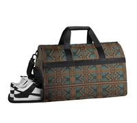ducanll Vintage Plaid Gym Duffle Bag for Women,Waterproof Sports Seamless Patterns Duffle Bags Travel Weekender Bags for Men Women Overnight Bag with Shoes Compartment