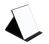 DUcare Leather Craft Makeup Mirror Free Standing Super HD Large Compact Mirror 6 * 8 inch - Black