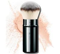 DUcare Retractable Airbrush Kabuki Brush- Travel Makeup Brush for Liquid, Cream, Powder & On-the-Go Face Brush with Light Aluminum Handle