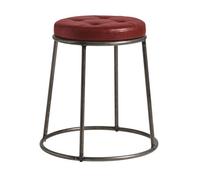 Ducat 45 - Clear Lacquered Metal Frame - Vintage Red Seat