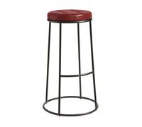 Ducat 75 - Black Metal Frame - Vintage Red Seat