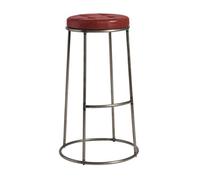 Ducat 75 - Clear Lacquered Metal Frame - Vintage Red Seat