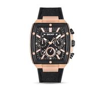 Ducati Men’s Quartz Watch - Chronograph and Analog Features, Rectangular Case Design, Semi-Transparent Dial, Industrial Styling, Sport Dress Hybrid Timepiece for Daily and Casual Wear, Rose Gold