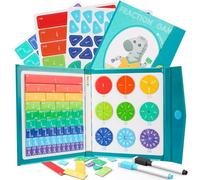 Ducational Highiy Magnetic Fraction Educational Puzzle,Magnet Montessori Fraction Puzzle for Hands and Brain Use，Teaching Aid for Classroom Homeschool
