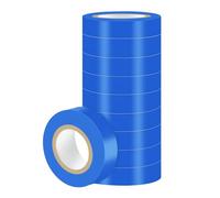 Duccinp Blue Electrical Tape, Flame Retardant Indoor Outdoor Waterproof High Temperature Resistance Electric Tape for Most Domestic, Commercial, and Industrial environments, 18 mm X 13 m, 10 Rolls