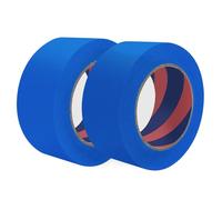 Duccinp Blue Painters Tape, 50mm x 50m x 2 Rolls Masking Tape for Indoor and Outdoor Use, Medium Adhesive Paint Tape for DIY Crafts, Arts, Painting, Easy Removal