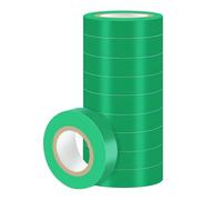 Duccinp Green Electrical Tape, Flame Retardant Indoor Outdoor Waterproof High Temperature Resistance Electric Tape for Most Domestic, Commercial, and Industrial environments, 18 mm X 13 m, 10 Rolls