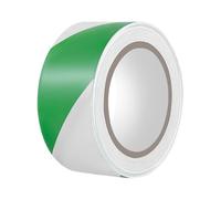 Duccinp Hazard Tape 50mm x 33m Green and White Ultra-Adhesive Hazard Warning Safety Stripe Tape, Adhesive Marking Barrier Tape for Marking Floor, Walls