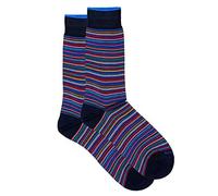 DUCHAMP LONDON Men's Platinum Stripe Sock. Navy Size: Medium UK 6-8 EU 40-42