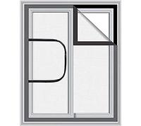 DUCHEN NEW Window Protection for Cat Protection Net Mesh with Zipper,Fly Screen Self-Adhesive Netting Anti-Mosquito Insect,Cut To Size