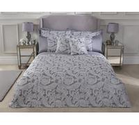 Emma Barclay Duchess - Embellished Jacquard Duvet Set in Silver - King