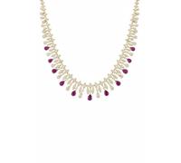 Duchess Ruby Statement Necklace Gold