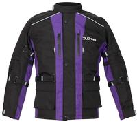Duchinni Youth Jago CE AA Textile Motorcycle Jacket (UK, Age, 12 Years, 14 Years, Regular, Black/Purple)
