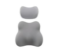 DUCHSAN 1 Pack Car Seat Cushion Pillow Kit for Renault Captur,Neck Lumbar Support Breathable Nylon Soft Memory Foam Back Rest Travel Set