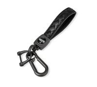 DUCHSAN 1 Premium Car Keyring with Braided Leather Strap for Tesla Model S 2012-2024, Durable Zinc Alloy Keychain with D-Ring Secure Lobster Clasp