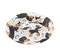 Duchshund Dog Cute Bones Pet Dog Beds Warm & Cozy Cat Cave Bed for Extra Small Size Pets Sleeping M