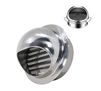 Duchunsheng 304 Stainless Steel Wall Air Soffit Vents For Kitchen, Wall Vent Outlet Round Exhaust Grille Louvered Vent With Built-in Screen Mesh Vent Cap, Weather Proof, Prevents Pipe Blockage