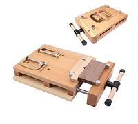 Duchunsheng Portable Wooden Vise Work Bench - Adjustable Hardwood Workbench Compact Workbench Work Table With Clamps - Multi-Purpose Woodworking Vise For Garage Heavy Duty Hardware Wood Clamp Vice