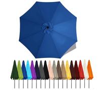 Duchunsheng Umbrella Canopy Replacement Outdoor 6/8 Rib 6FT 7FT 8FT 9FT 10 FT 11FT, Market Patio Table Cover For Backyard Garden Courtyard Swimming Pool Lawn, Market Umbrella Top(Blue,3.5m - 8Ribs)