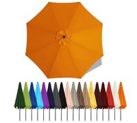 Duchunsheng Umbrella Canopy Replacement Outdoor 6/8 Rib 6FT 7FT 8FT 9FT 10 FT 11FT, Market Patio Table Cover For Backyard Garden Courtyard Swimming Pool Lawn, Market Umbrella Top(Orange,2.7m - 6Ribs)
