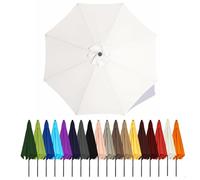 Duchunsheng Umbrella Canopy Replacement Outdoor 6/8 Rib 6FT 7FT 8FT 9FT 10 FT 11FT, Market Patio Table Cover For Backyard Garden Courtyard Swimming Pool Lawn, Market Umbrella Top(White,2.7m - 8Ribs)
