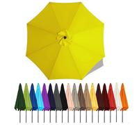Duchunsheng Umbrella Canopy Replacement Outdoor 6/8 Rib 6FT 7FT 8FT 9FT 10 FT 11FT, Market Patio Table Cover For Backyard Garden Courtyard Swimming Pool Lawn, Market Umbrella Top(Yellow,2m - 6Ribs)