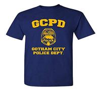 ducie ND GCPD Gotham City Police DEPT - Arkham Game - Mens Cotton T-Shirt XL Black