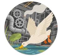 Duck 1000 Pieces Jigsaws Circular Jigsaw for Adults And Kids Colorful Unique Challenge Games Scene Creative 1000pcs (67.5x67.5cm)