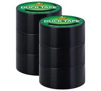 Duck 1265013_C Tape Solid Colours Black 48mm X 18.2m, Pack of 6