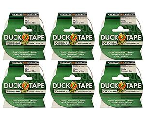 Duck 211113.6 Tape Original White, 50mm x 10m, Pack of 6