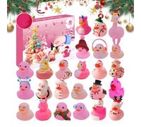 Duck Advent Calendar 2025, 24 Days Christmas Countdown Rubber Duck Set, Bath Toys for Toddlers, Boys, Girls, Interesting Holiday Presents, Kids Xmas Interesting Ducks, Christmas Party Favors for Kids