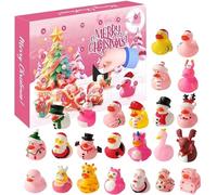 Duck Advent Calendar 2025, 24 Days Christmas Countdown Rubber Duck Set, Fun Holiday Gifts,Christmas Count Down Advent Calendar (Set D)