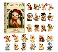 Duck Advent Calendars 2025, 24 Days Christmas Countdown Calendar With 24 2D Flat Acrylic Duck Ornament, For Kids, Adults, Friends, Family, Enthusiasts, Home Party