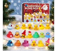 Duck Advent Countdown Calendar 2025 Kids, 24 Days Christmas Countdown Calendar, Rubber Duck Bath Toys, For Festive Decoration Family Activity Classroom School Home