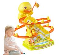 Duck Amusement Track - Electric Ascending Rail, Musical Light Playset | Small Escalator Toy for Children Hand Coordination Ability Training Early Learning Activity Fun Step-Up Duck Figure for