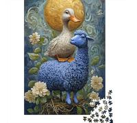 Duck And Blue Sheep Puzzles for Adults 500 Piece Puzzles for Adults For Family Fun & Game Night 500pcs (52x38cm)