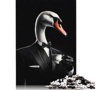 Duck And Coffee Puzzle 500 Pieces Jigsaws Wooden Puzzle for Adults And Teenager Puzzles for Adults 500pcs (52x38cm)