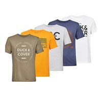 Duck and Cover 5Pack Mens Premium Printed Half Sleeve Crew Neck T-Shirt(S/Standard - Asstd)