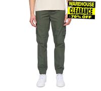 Duck And Cover Chesser Mens Cargo Jog Joggers Pockets Designer Chino Pants Black