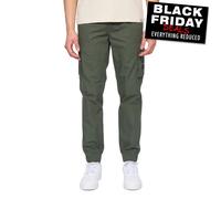 Duck And Cover Chesser Mens Cargo Jog Joggers Pockets Designer Chino Pants Black