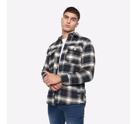 Duck and Cover Francore Designer Fashion Comfort Overshirt Mens Navy Check